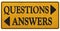 Questions & Answers Sign Business Communications Retro Office