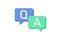 Questions and answers speech bubble icon. Q and A Sign on white background. Design element for website and mobile apps. Vector