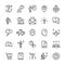 Questions and tasks, ask and think, vector linear icons set. Collection of isolated symbols of questions for the web