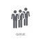 Queue icon. Trendy Queue logo concept on white background from B