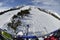 The queue for the lift in the New Year holidays. vacation in the ski resort. Bansko. Bulgaria.