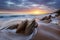 Quiberon coastline in Brittany France