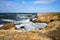 Quiberon wild coast in brittany france