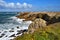 Quiberon wild coast in brittany france