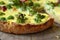 Quiche with broccoli and egg
