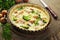 Quiche with broccoli and fish