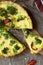 Quiche with broccoli and sun-dried tomatoes