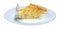 Quiche lorraine on plate with fork