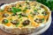 Quiche pie with mushrooms