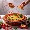Quiche, traditional French baked pastry tart