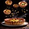 Quiche, traditional French baked pastry tart