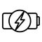 Quick charge battery icon, outline style