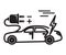 Quick Charge Electric Vehicle - Car - Icon