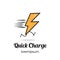 Quick charge logo or symbol template design