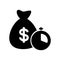 Quick and easy loan vector icon. money providence illustration symbol. business and finance services sign or logo.