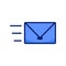 Quick fast send email mail envelope icon sign symbol vector