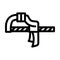 quick grip clamp line icon vector illustration