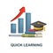 Quick Learning icon. 3d illustration from performance collection. Creative Quick Learning 3d icon for web design