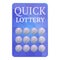Quick lottery ticket icon, cartoon style