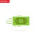 Quick money transfer. Dollar symbol. Vector isolated