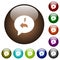 Quick reply message color glass buttons