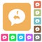 Quick reply message rounded square flat icons
