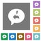 Quick reply message square flat icons