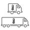 Quick Service Restaurant Food Tracking  icon. Cargo, food, fresh, refrigerator, transport, truck icon