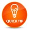 Quick tip (bulb icon) elegant orange round button