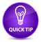 Quick tip (bulb icon) elegant purple round button