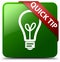 Quick tip bulb icon green square button