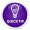 Quick tip (bulb icon) premium purple round button