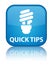 Quick tips (bulb icon) special cyan blue square button