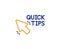 Quick tips click line icon. Helpful tricks sign. Vector