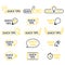 Quick tips, helpful tricks, tooltip, hint for website. Tricks quick tip solution logos helpful advice text shapes. Vector icon of