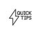 Quick tips line icon. Helpful tricks sign.