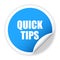 quick tips sticker vector illustration