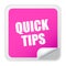 Quick tips sticker vector illustration