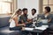 The quickest results come from collaboration. a group of young businesspeople having a meeting in a modern office.