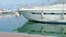 Quiet boot moored in the mediterranean sea port of Cambrils, Spain.