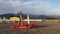 Quiet evening on the beach at Marinella, Massa Carrara, Italy. The Lifeguard boat and area is also closed. Apuan Alps