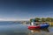 A quiet fishing port and small fishing boats