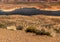 Quiet flows the Colorado in the Arizona desert, Wahweap lookout, Page. Beautiful Colorado river basin, Arizona, USA.