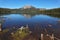 A quiet lake in the mountains