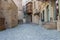 Quiet narrow street in old town of Baku - Azerbaijan. Street view in the Icherisheher