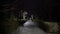 Quiet path in residential district in Tama city, Tokyo, at night