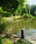 Quiet and peaceful tropical garden and pond