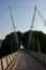 A quiet pedestrian bridge in Helsinki at sunset - 2