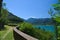 Quiet road with panorama on the lake of Cavazzo