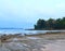 Quiet Sea Waves, Rocky Beach, Tall Trees and Clear Sky - Sitapur, Neil Island, Andaman Nicobar, India